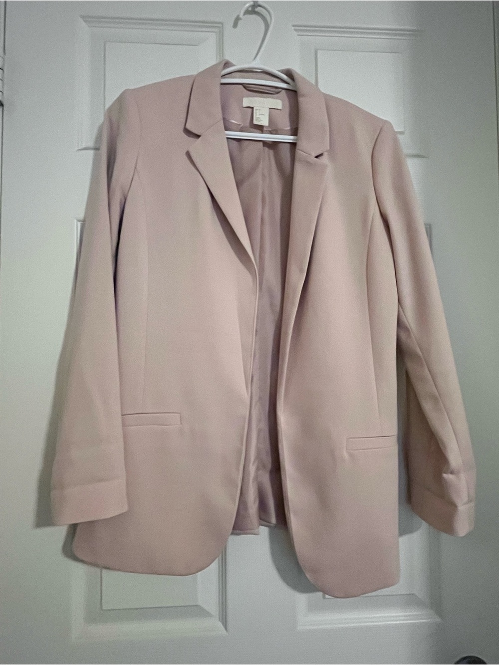 H&M Pale Blush Pink Tailored Women's Blazer size 6